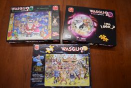3x Wasgij? 1000pc Jigsaw Puzzles (as pictured)