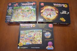 3x Wasgij? 1000pc Jigsaw Puzzles (as pictured)