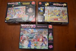 3x Wasgij? 1000pc Jigsaw Puzzles (as pictured)