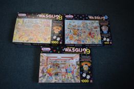 3x Wasgij? 1000pc Jigsaw Puzzles (as pictured)