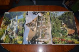 3x Fame Puzzles 1000pc Jigsaw Puzzles