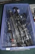 Crate of Assorted Drum Stands etc.