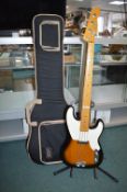 Fender Copy Sting Artist Series Precision Bass Electric Guitar with Soft Body Case
