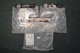 3x New Code 14” Genetic Drumheads with Sealed Packaging