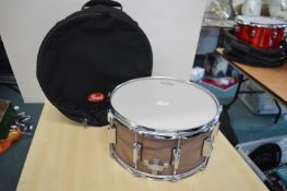 Unbranded 14” Snare Drum with Remo Drumheads, and Pearl Soft Case