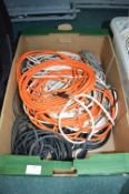 Box of Assorted Electrical Cables