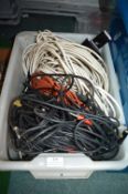 Box of Assorted Electrical Cables