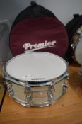 Mapex Saturn Series Snare Drum with Aquarian Skin and Premier Soft Case