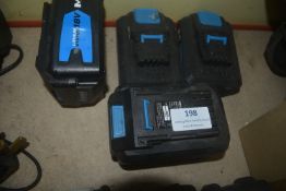 *4x MacAllister Tool Batteries