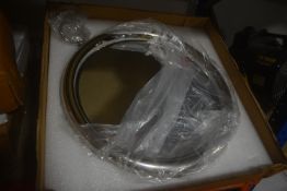 *Round Nickel Wall Mirror