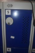 Bank of Four Lockers with Single Plug (has keys)