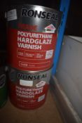 2x 2.5L of Ronseal Trade Polyurethane Hard Glaze Varnish Clear Gloss