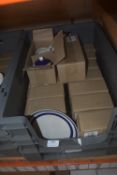 *Quantity of Blue & White Stripped Bowls, Plates, Sugar and Cream Pots,