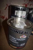 1x 5L and 1x 2.5L of Ronseal Ultra Tough Floor Varnish Clear Gloss
