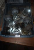 7x Assorted Plastic Castor Wheels