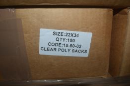 *3x Boxes of Clear Poly Bags