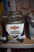 3x 1L Tins of Liberon Decorative Floor Varnish Melting Metallic
