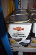 3x 1L Tins of Liberon Decorative Floor Varnish Melting Metallic