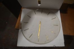 *Round White Marble Clock
