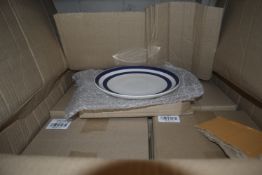 *Box of 20cm Blue & White Stripped Side Plates