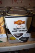 3x 1L of Liberon Decorative Floor Varnish Melting Metallic