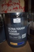 1x 5l of Ronseal Trade Ultra Tough Floor Varnish Clear Satin