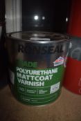 1x 2.5L of Ronseal Trade Polyurethane Hard Matt Coat Clear Matt