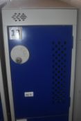 Bank of Four Lockers with Single Plug (has keys)