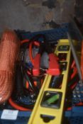 Mixed Lot of Saws, Measuring Tape, Rope Etc.