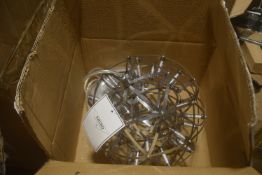 *Silver Globe Pendant Light