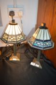 Pair of Leaded Glass Table Lamps