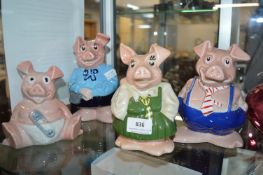 4x Wade Nat West Piggy Banks