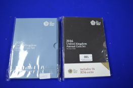 2016 and 2017 Royal Mint UK Annual Coin Sets