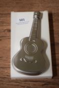 *6x Silver Guitar Hip Flasks