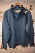 *Jack Wills Blue Half-Zip Lightweight Jumper Size: L