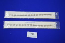 2x Sterling Silver Bracelets