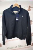 *Jack Wills Black Half Zip Jumper Size: S