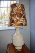 Large Retro Lamp with Decorative Shade - Some Faul