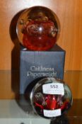 2x Caithness Glass Paperweights (one with box)