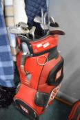 Wilson Golf Bag Containing Assorted Golf Clubs