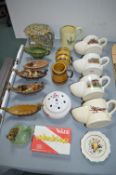 Collection of Wade Pottery Including Long Ships and Shaving Mugs, etc.