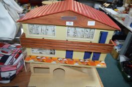 Wooden Dollhouse Chalet plus Petrol Station