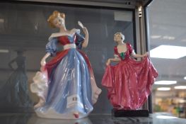 Royal Doulton Figure of the Year 1991 Figurine “Amy”, plus Small Royal Doulton Figurine “Delight”