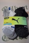 *Puma Drycell Socks 10pk Size: 2.5-5