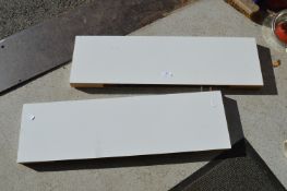 Pair of White Floating Shelves