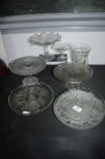 Glass Cake Stands etc.