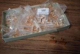 *Quantity of Rose Gold Effect Rectangular Cufflinks