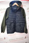 *Jack Wills Black & Green Padded Jacket Size: XL (AF - rip above right pocket)