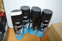 4x Lynx Deodorant Body Sprays