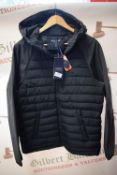 *Jack Wills Black Hooded Jacket Size: M